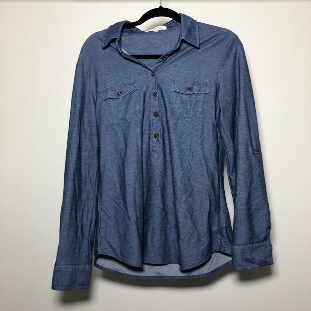 🌿 Anthropologie | Eden + Olivia  Roll Up Shirt